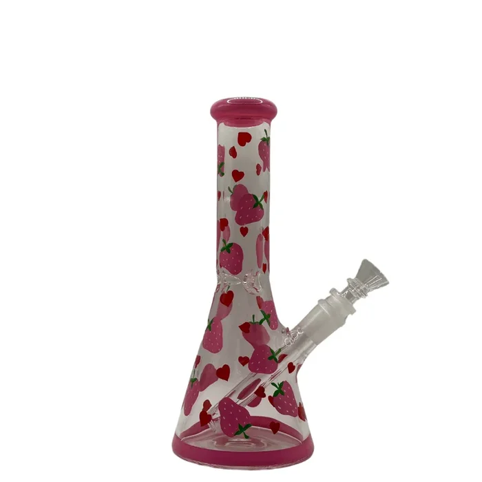 10″ Strawberry Hearts Water Pipe