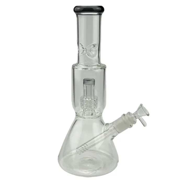 12″ Beaker Base Glass Bong Tire Percolator with Inline Ash Catcher