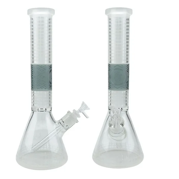 14″ 7mm Deep Sand Blasting Beaker Glass Bong