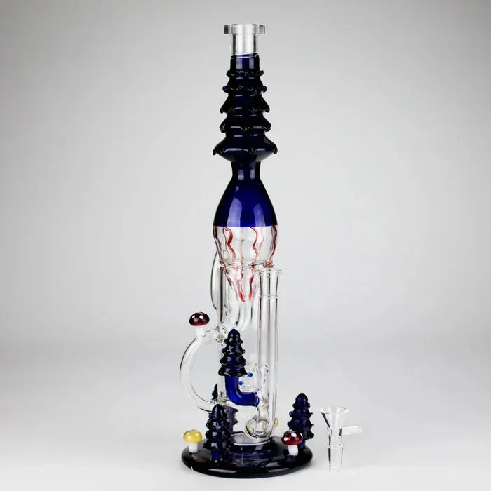17″ Enchanted Forest Stemless Recycler Glass Bong
