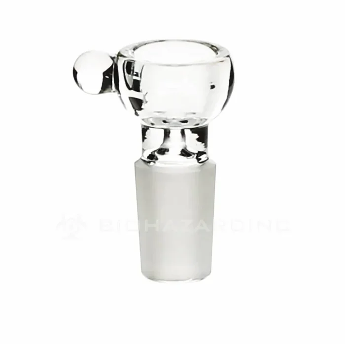 19mm Funnel Bowl Piece w/ Marble – Clear