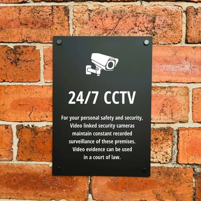 24/7 CCTV Warning Sign Bk