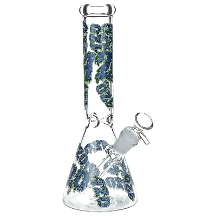 420 Clouds Glow In The Dark Beaker Glass Bong – 10″