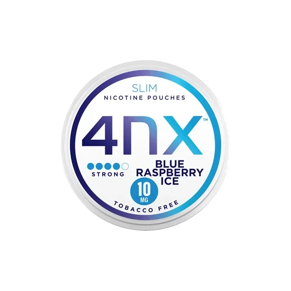 4NX – Blue Raspberry Ice Slim Nicotine Pouches 10mg – 20 Pouches