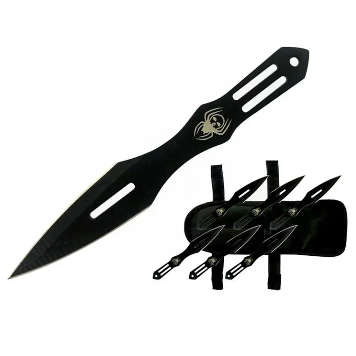 5.5″ Skull Spider Throwing Knife Set