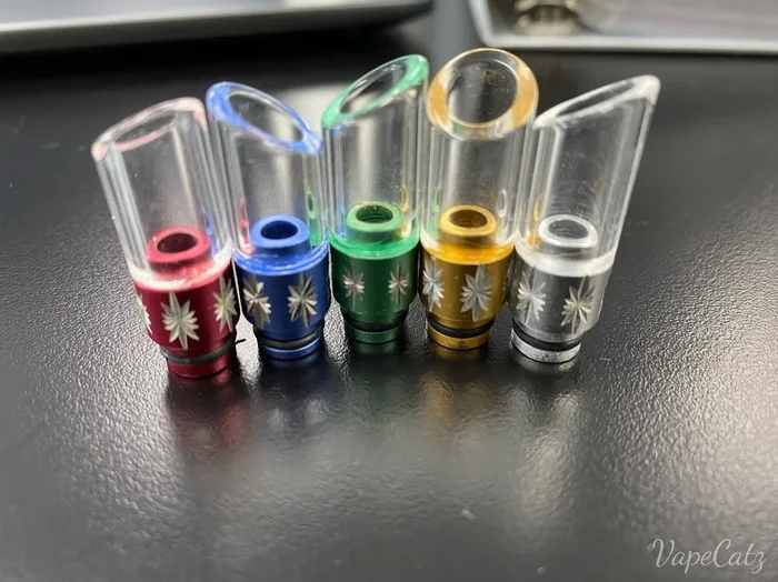 510 Clear Slanted Tube with Metal Base C1