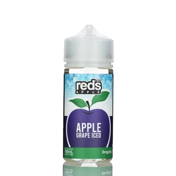 7 Daze Reds Apple ICED – No Nicotine Vape Juice – 100ml