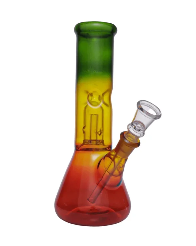 8” Rasta Perc Bong