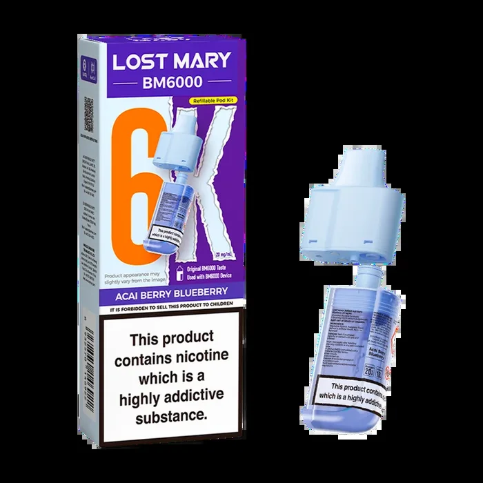 Acai Berry Blueberry Lost Mary BM6000 Refill Pack