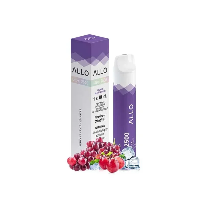 ALLO Ultra 2500 Disposable Vape – Grape Ice (ON)