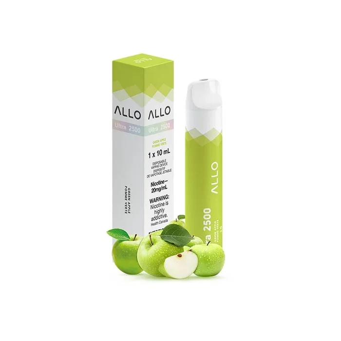 ALLO Ultra 2500 Disposable Vape – Green Apple (ON)