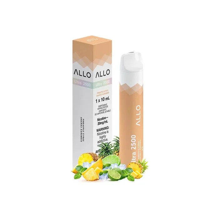 ALLO Ultra 2500 Disposable Vape – Pineapple Citrus (ON)