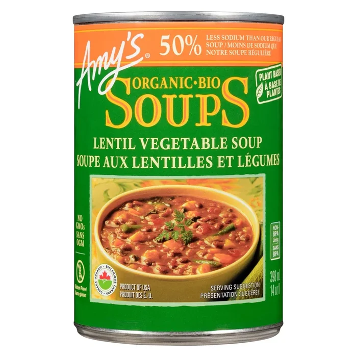 Amy’s Organic Lentil and Vegetable Soup, 398-ml