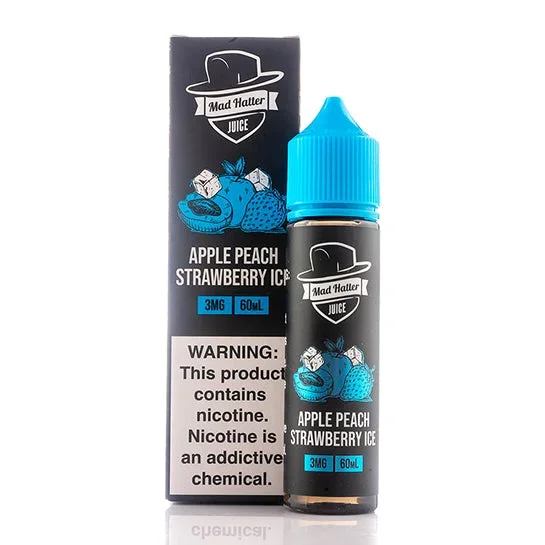 Apple Peach Strawberry Ice – Mad Hatter E-Juice (60 ml)