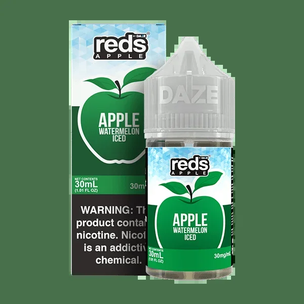 Apple Watermelon ICED SALT – Red’s Apple E-Juice by 7 Daze – 30mL