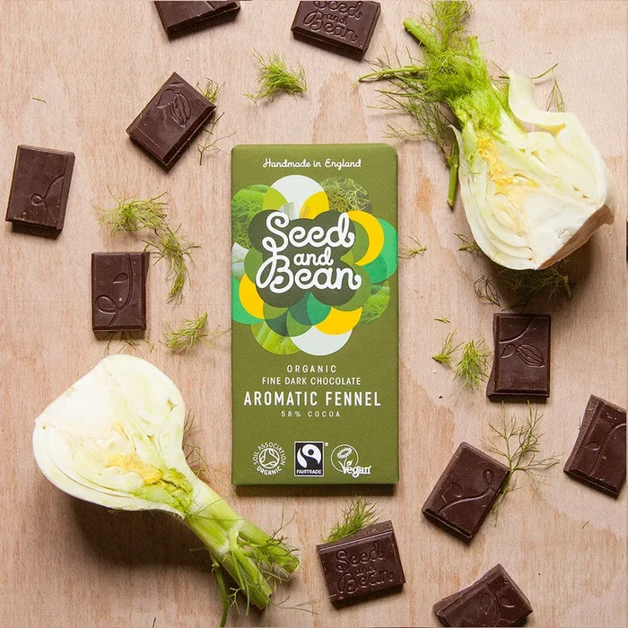 Aromatic Fennel fine dark chocolate bar