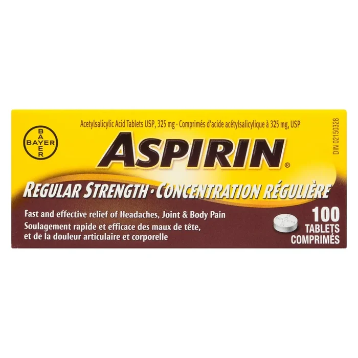 Aspirin Regular Strength 325 mg – 100 Tablets