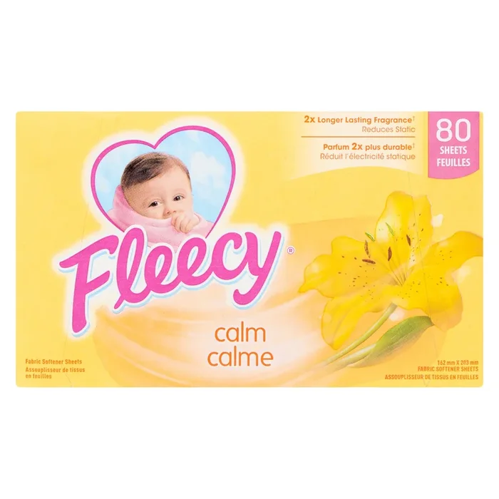 Assouplissant textile en feuilles Fleecy Aroma Therapy Calme, emb. de 80