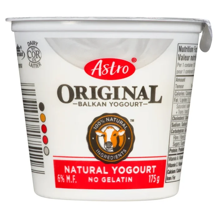 Astro Original Balkan Yogourt Natural Yogourt 6% M.F. – 175 g