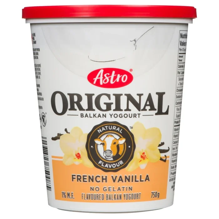 Astro Original French Vanilla Balkan Yogurt 1% M.F. – 750g