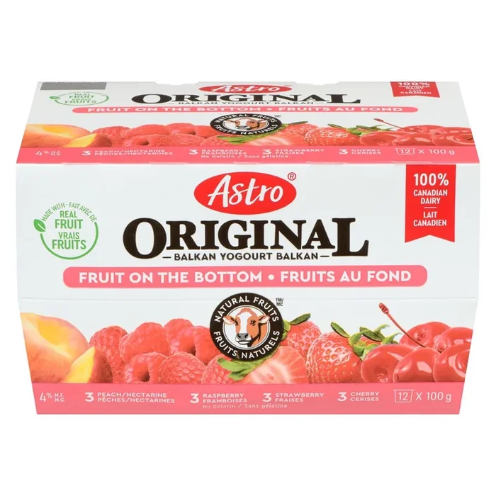 Astro Original Yogourt Balkan 4% M.G., emb de 12, 100-g