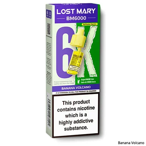 Banana Volcano BM6000 Refill Pods by Lost Mary