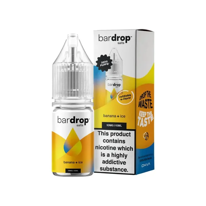 Bar Drop Banana Ice 10ml Nic Salt E-liquid