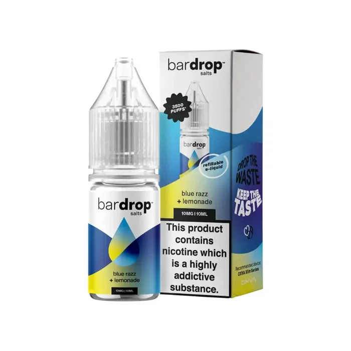 Bar Drop Blue Razz Lemonade 10ml Nic Salt E-liquid
