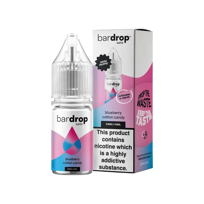 Bar Drop Blueberry Cotton Candy 10ml Nic Salt E-liquid