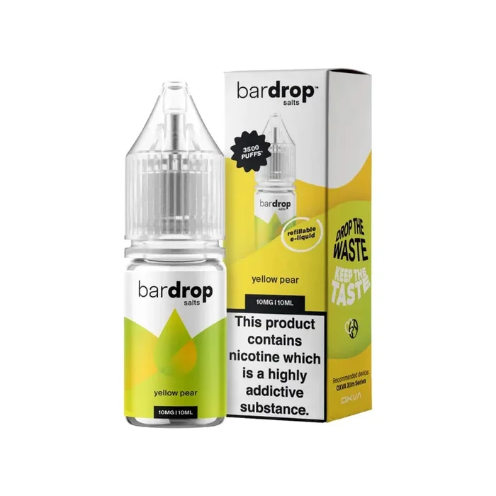 Bar Drop Yellow Pear 10ml Nic Salt E-liquid