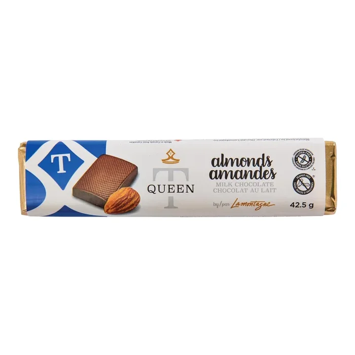 Barre de chocolat aux amandes Queen T – 42,5 g
