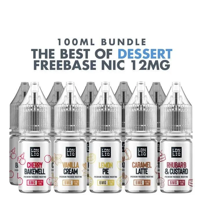 Best Dessert E-Liquids 10 x 10ml Bundle – 12mg