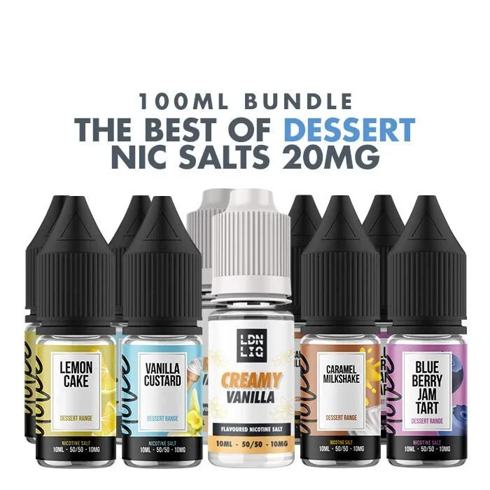 Best Dessert E-Liquids 10 x 10ml Nic Salt Bundle – 20mg