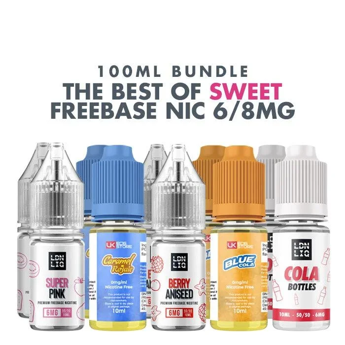 Best Sweet E-Liquids 10 x 10ml Bundle – 6/8mg