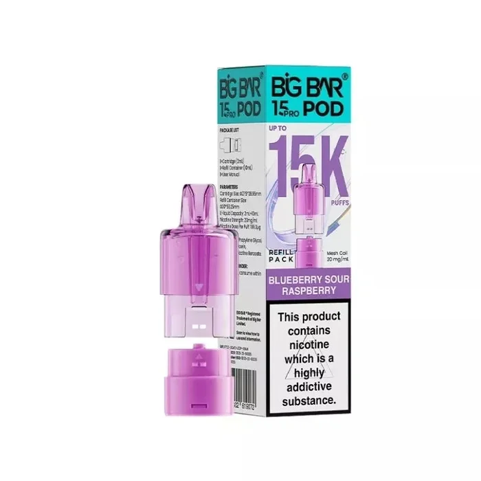 Big Bar Pro 15K Blueberry Sour Raspberry Refills