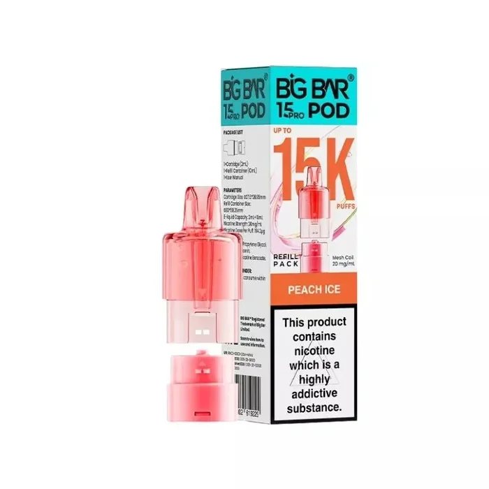 Big Bar Pro 15K Peach Ice Refills