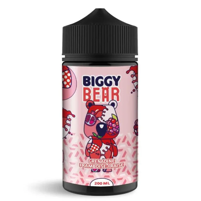 BIGGY BEAR Grenadine Framboise Fraise – E-liquide 200ml