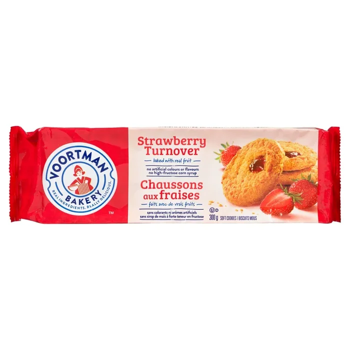 Biscuits Mous Chaussons aux Fraises de Voortman Bakery – 300 g