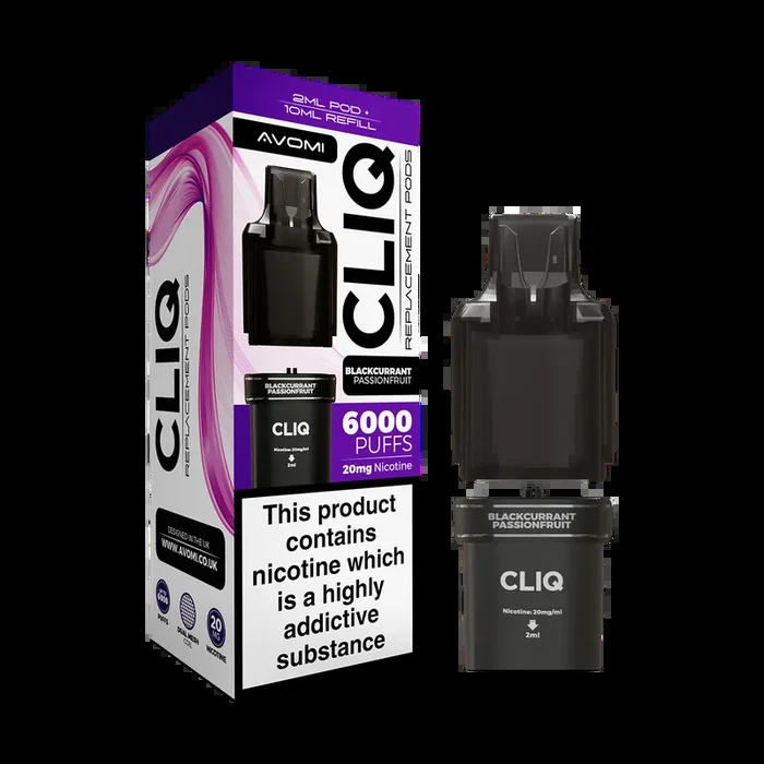 Blackcurrant Passionfruit Avomi Cliq 6000 Refill Pack