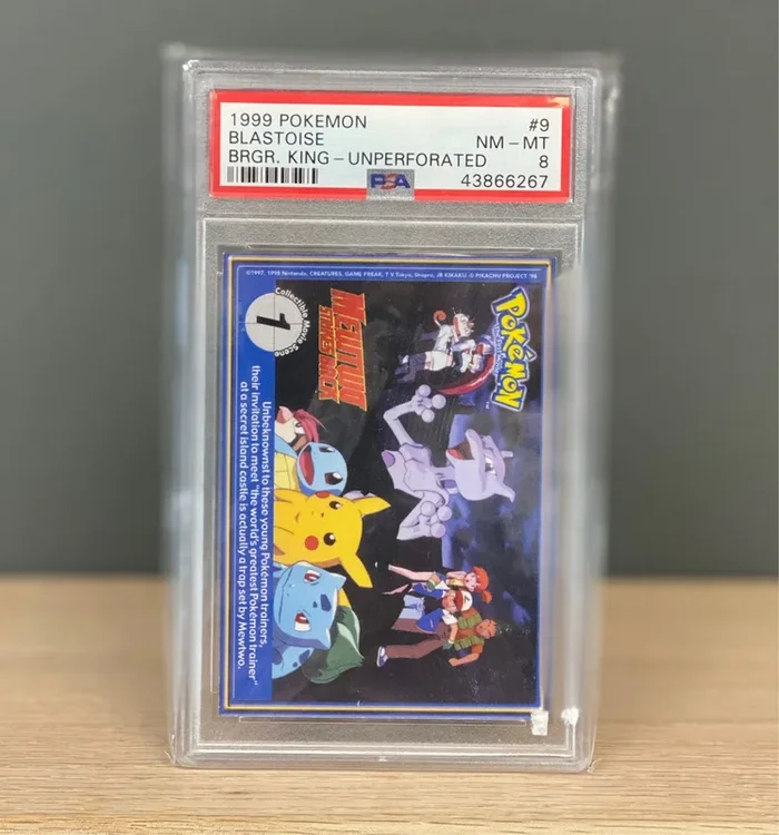 Blastoise- Burger King Unperforated: PSA Graded 8