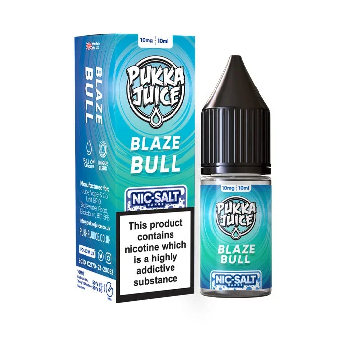 Blaze Bull 10ml Nic Salt E-Liquid by Pukka Juice