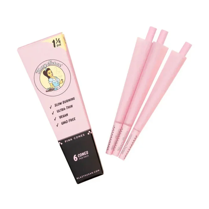 BLAZY SUSAN PINK 1 1/4″ CONES 6 CT