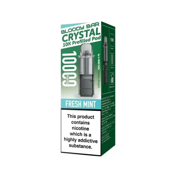 Bloody Bar Crystal 10K Fresh Mint Refill Pods