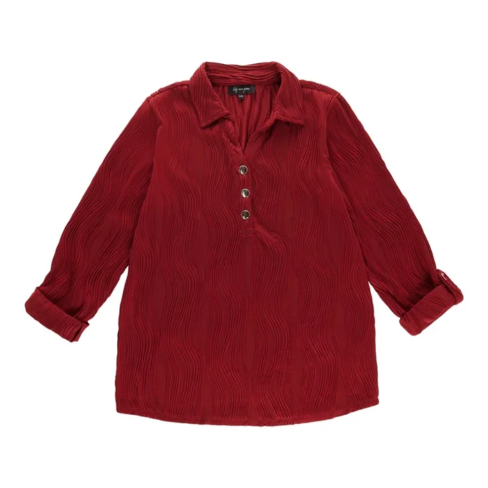 Blouse avec col et manches au coude lily morgan pour femmes