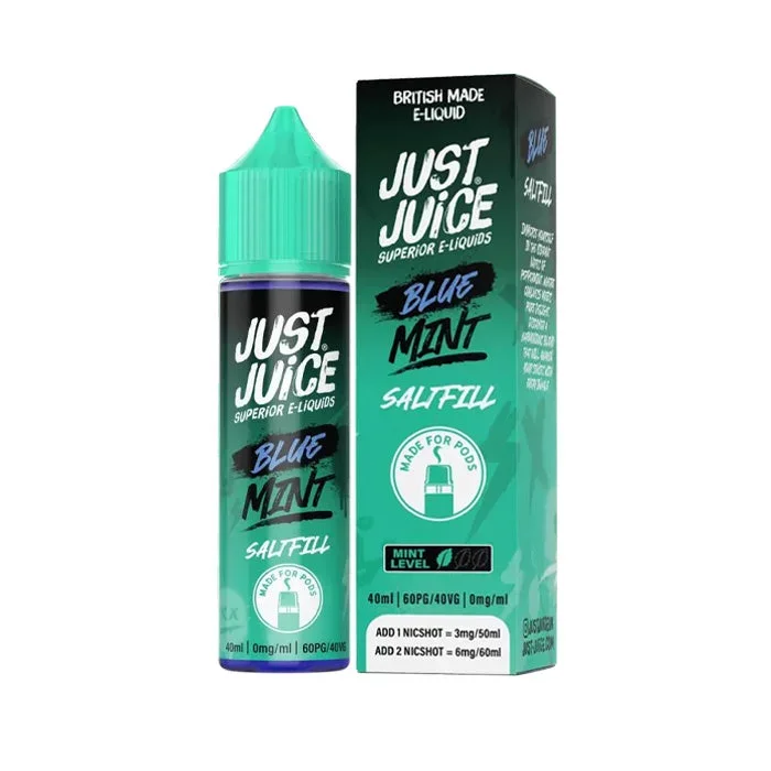 Blue Mint 40ml Saltfill E-Liquid by Just Juice Bar