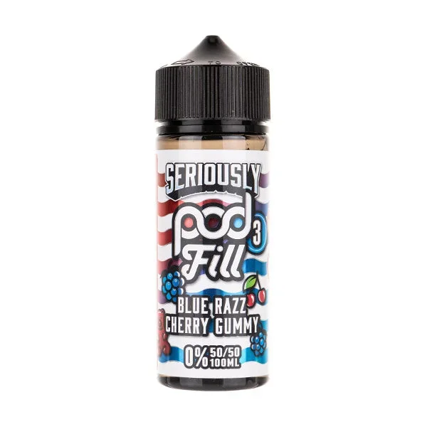 Blue Razz Gummy 100ml (50/50) Shortfill by Seriously Pod Fill 3