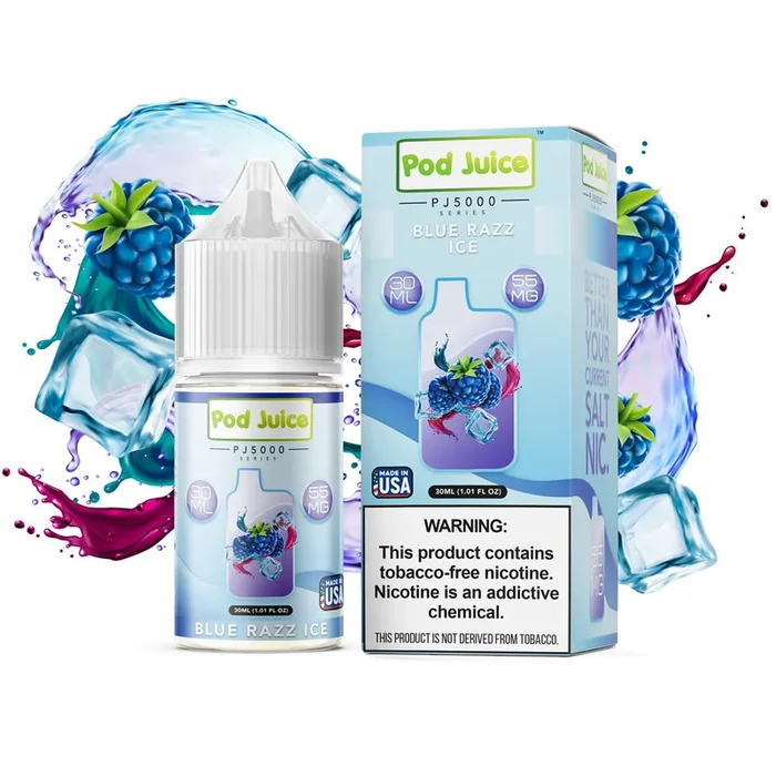 Blue Razz Ice By Pod Juice 55 (PJ 5000 Series)