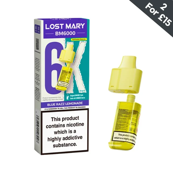 Blue Razz Lemonade – Lost Mary BM6000 POD