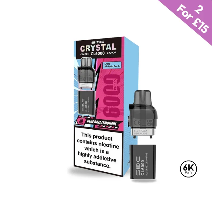 Blue Razz Lemonade – SKE Crystal CL6000 Pre-filled Pods