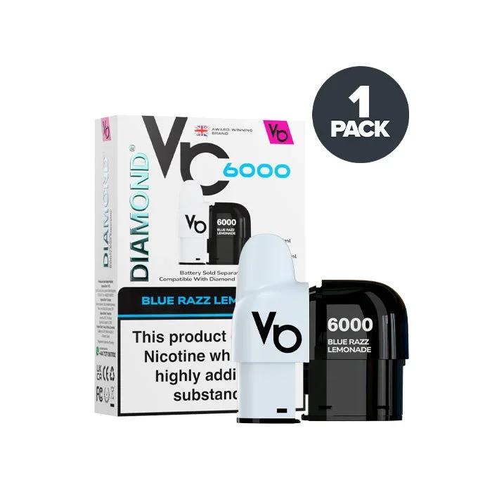 Blue Razz Lemonade Vapes Bars Diamond 6000 Prefilled Pods